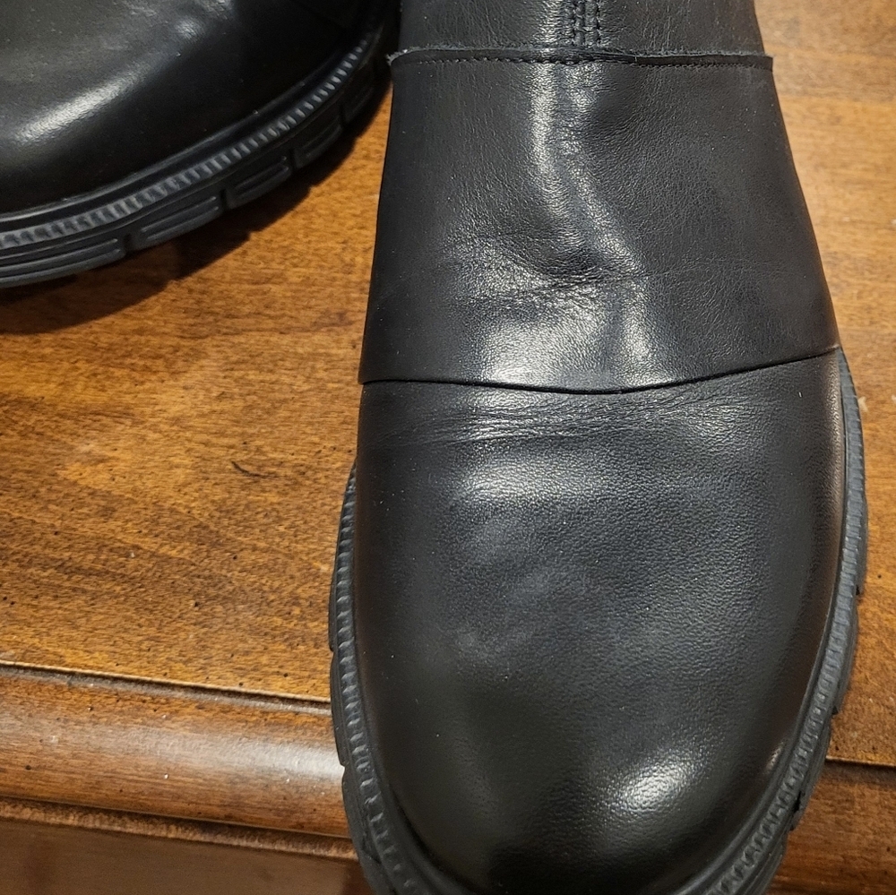 Cloud Gish Leather Boots Lightweight Black Women 7-7.5 (EU 38) Made in Portugal - Picture 3 of 7